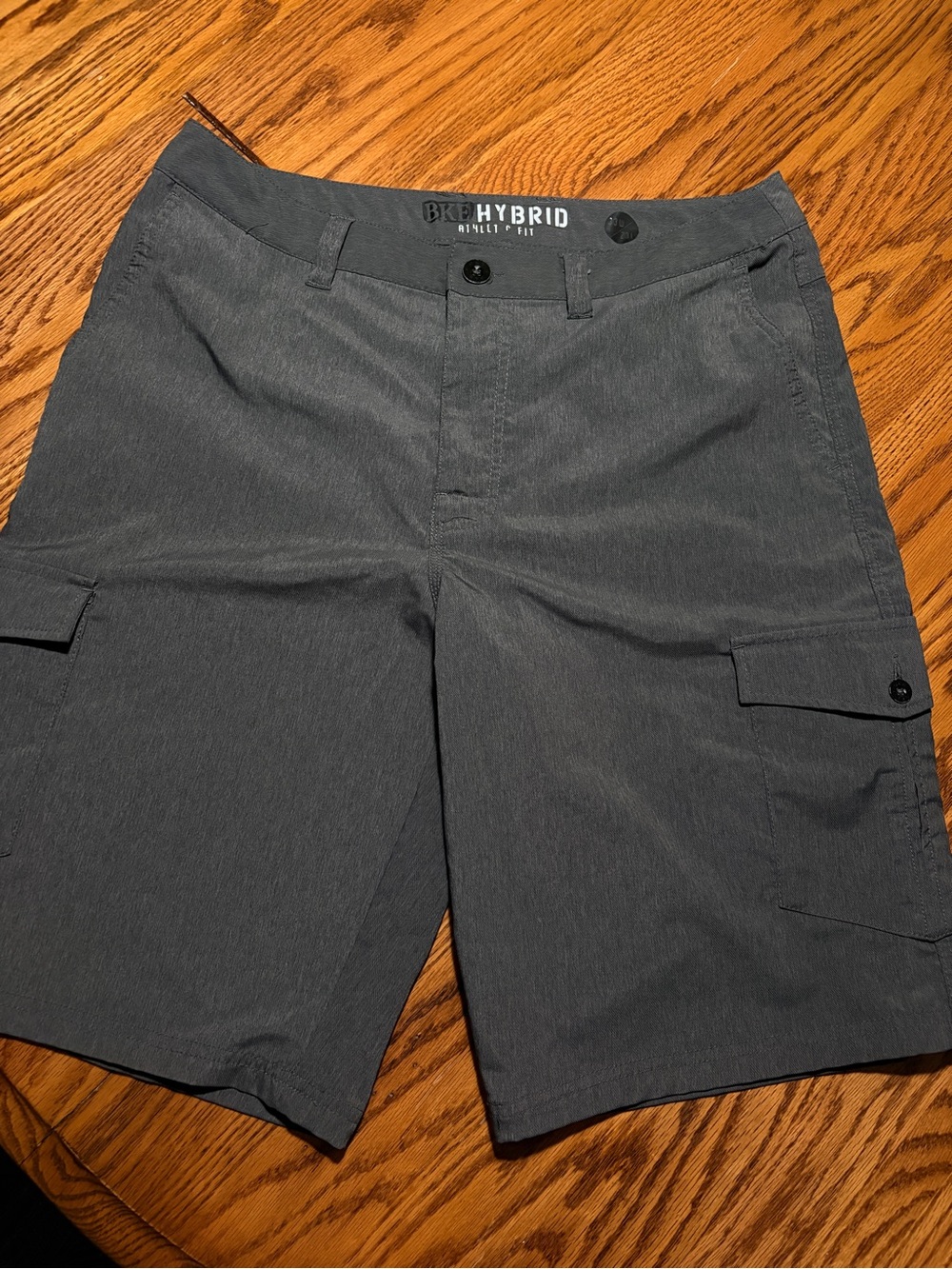 BKE Hybrid Men's Charcoal Gray Cargo Shorts